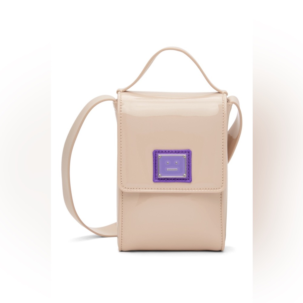 Acne Studios Beige Face Phone Bag